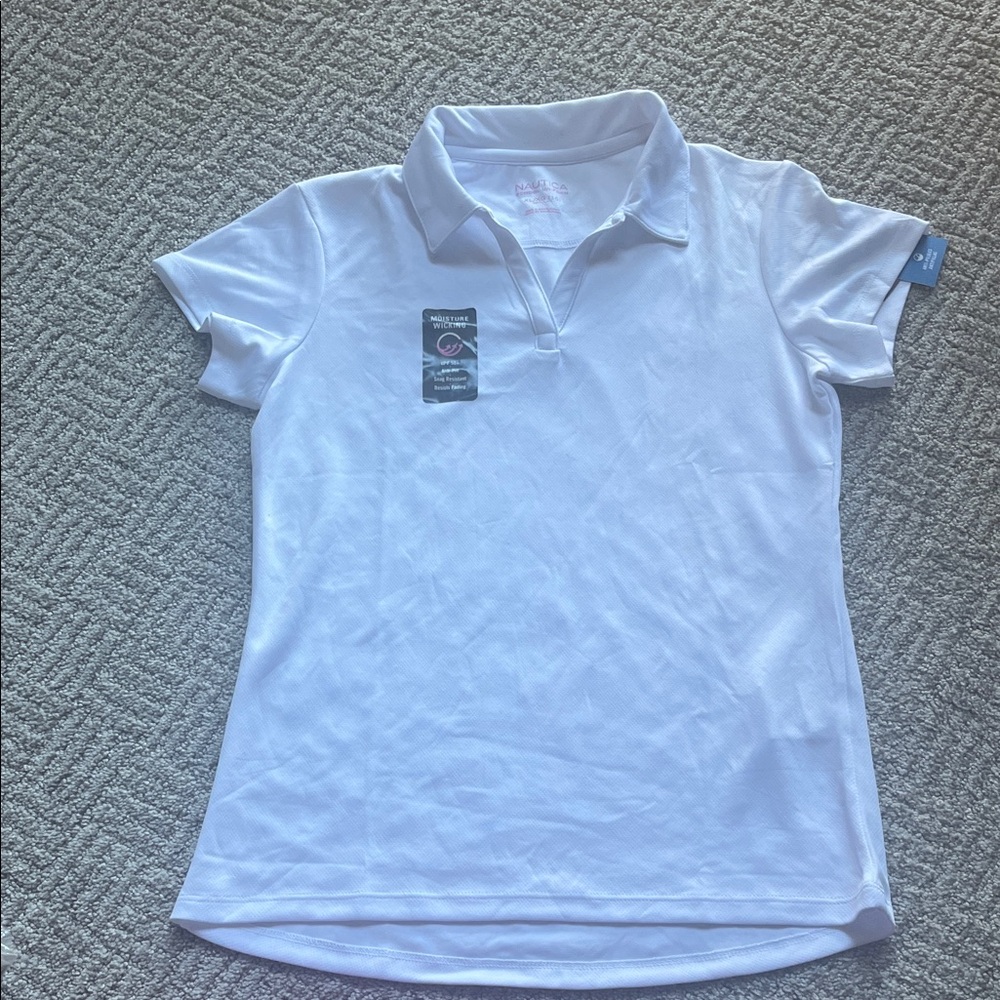 Nautica White School Uniform Polo